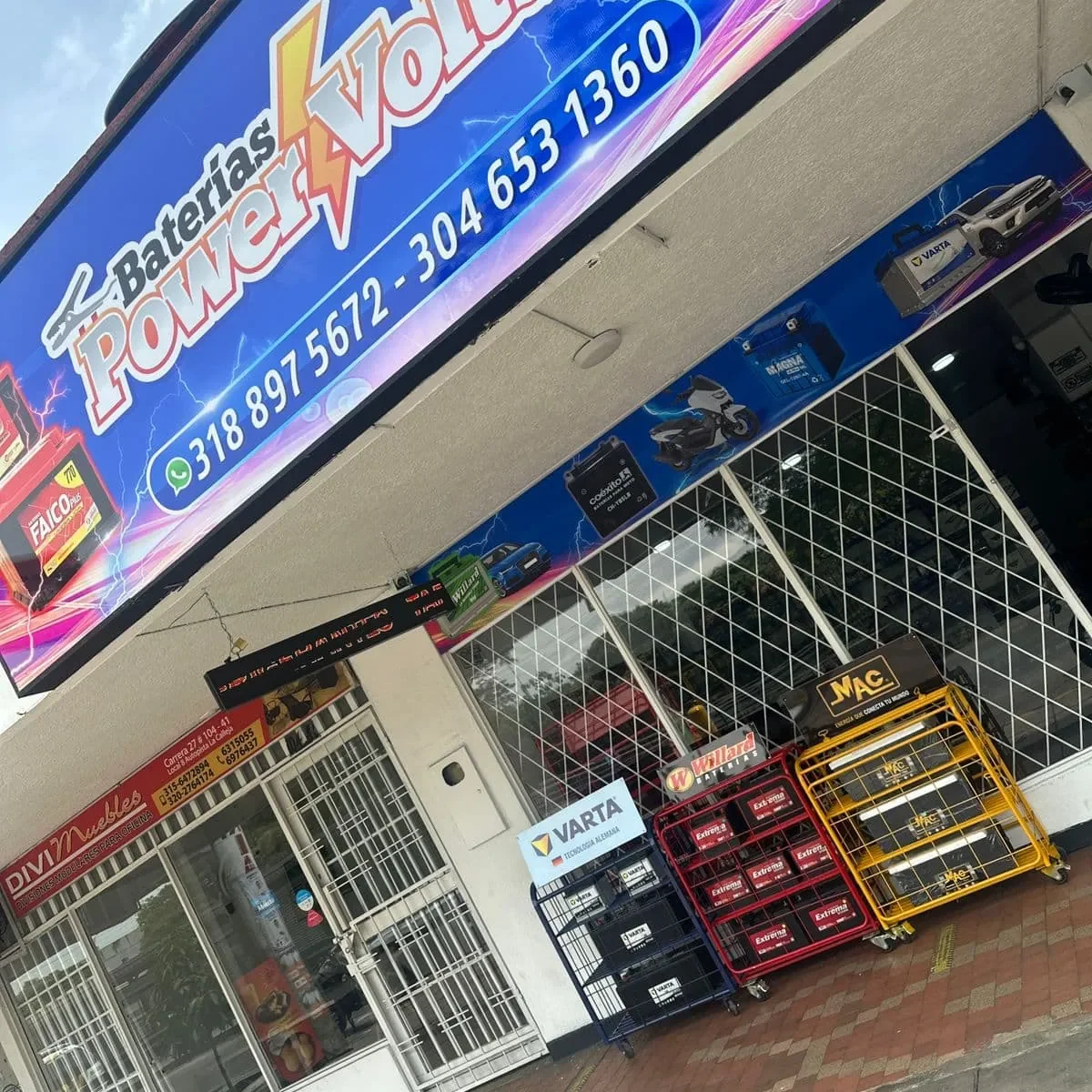 Baterías para carro y moto, Baterías Powervolt, servicio a domicilio, Bucaramanga, Floridablanca, Piedecuesta y Girón